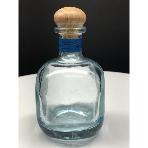 Don Julio Blanco Tequila Bottle Empty 50 mL Blue Round Glass with Wood Cork - Picture 5 of 12
